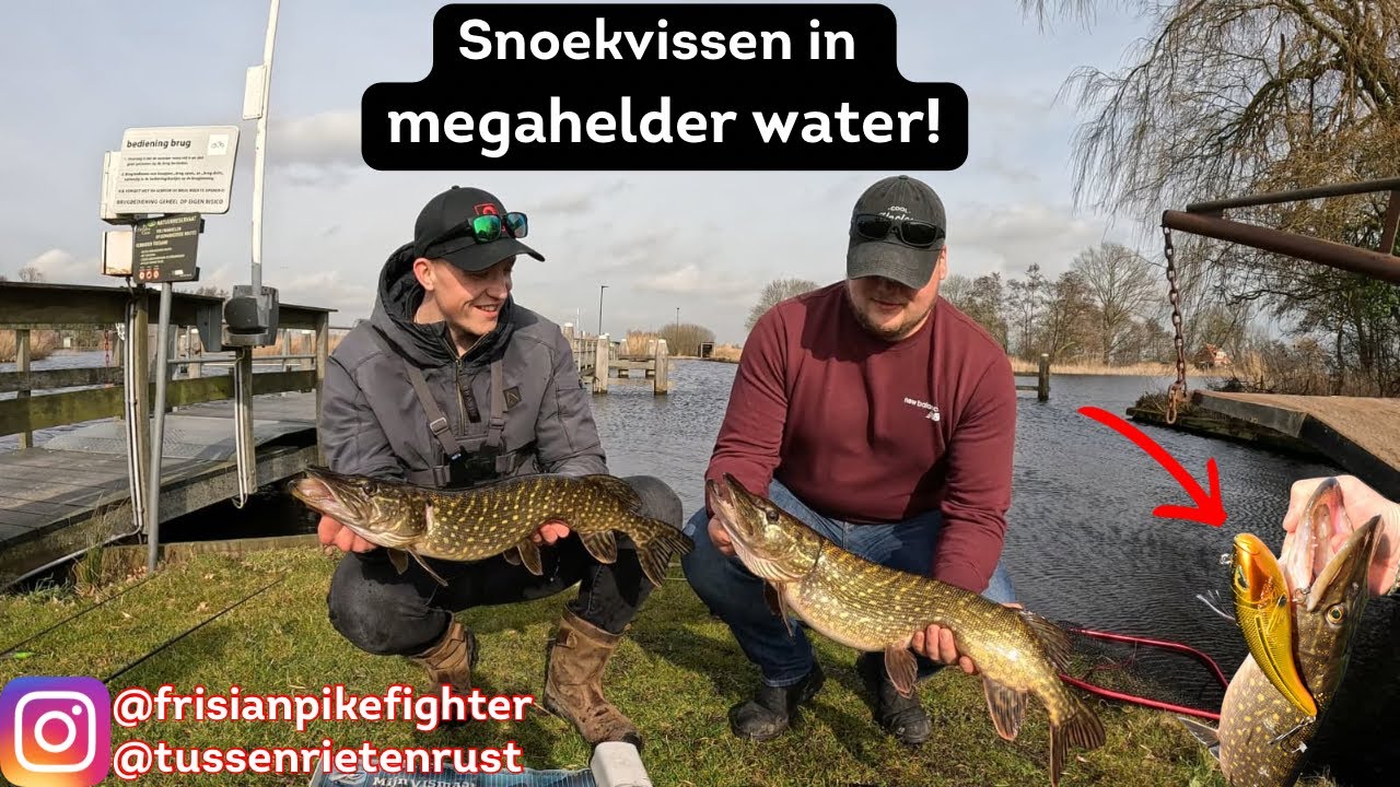 Snoekvissen in megahelder water 🤩🔥