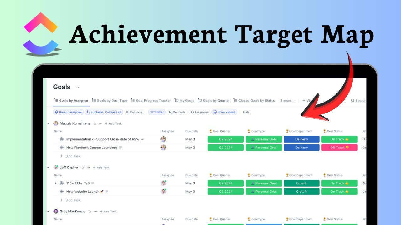 How to use ClickUp for goal setting (Achievement Path)