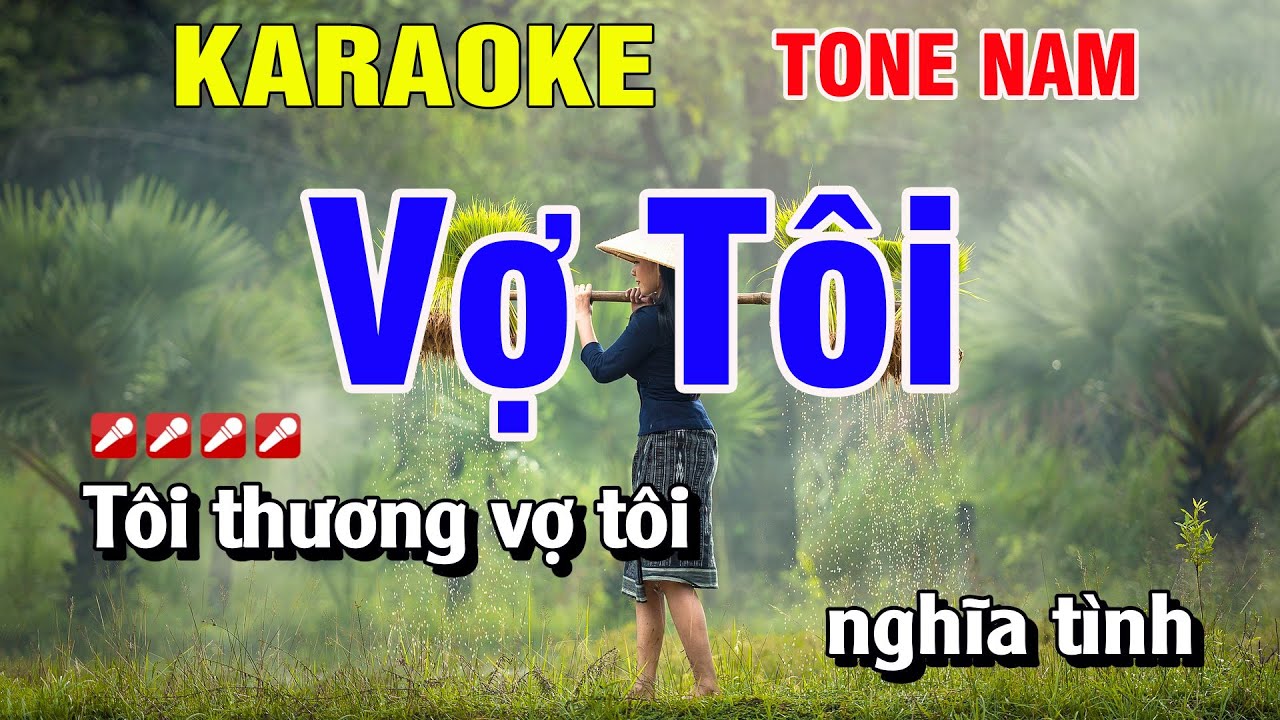 Karaoke Vợ T&ocirc;i Tone Nam Nhạc Sống | Ho&agrave;ng Lu&acirc;n