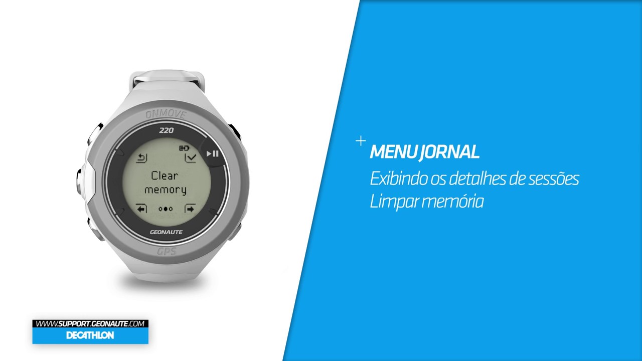 Como visualizar as sessões no ONMOVE 220 Geonaute - Exclusividade Decathlon