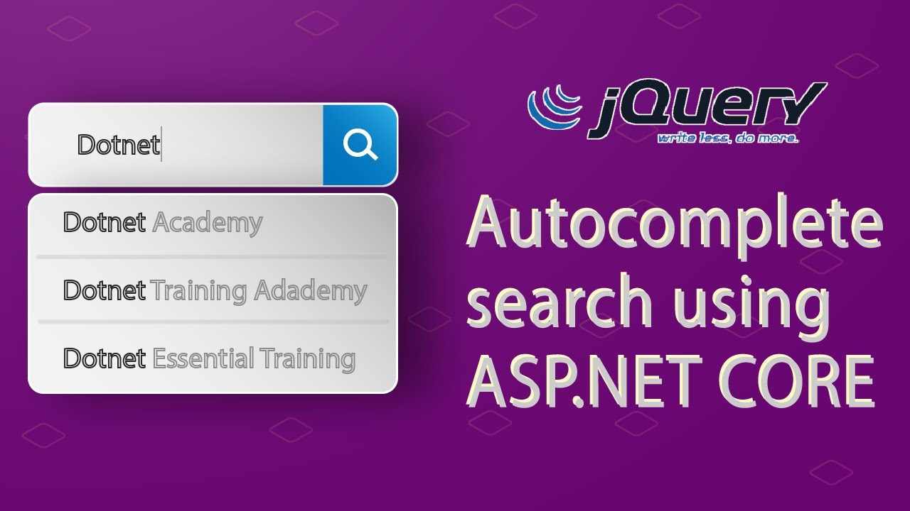 ASP.NET Core autocomplete search using jquery💡 like google 🔍