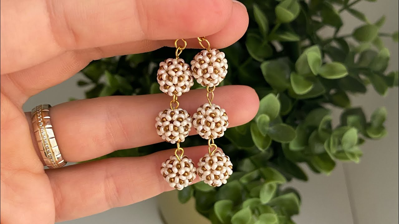 Boncuktan Top Küpe Yapımı / Earring making
