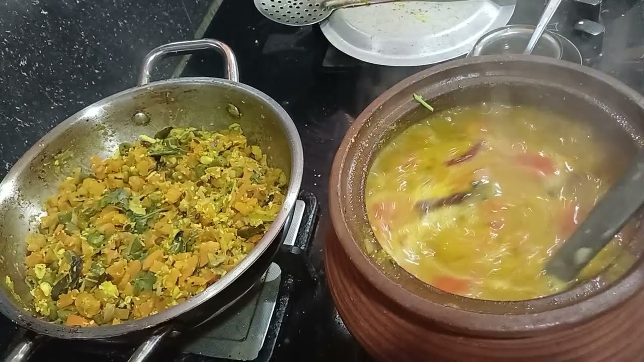 சுவையான கேரட் பீன்ஸ் பொரியல் & பருப்பு குழம்பு சுவையா இப்படி செய்து பாருங்கள் l Combo Lunch in Tamil