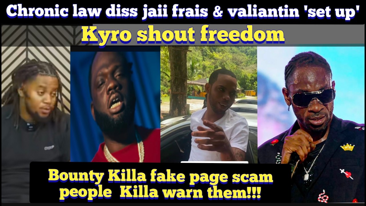 chronic law diss jaii frais as vlogga bowy, them scam bounty killa money, kyro celebrate freedom