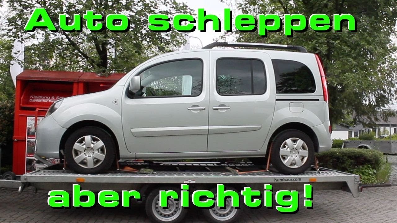 Wie verlade ich einen PKW auf einem Anhänger?