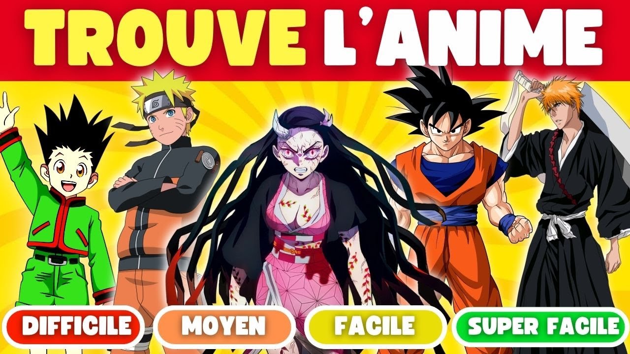 IMPOSSIBLE de DEVINER l'#anime  en 4 IMAGES | Difficile - Super Facile
