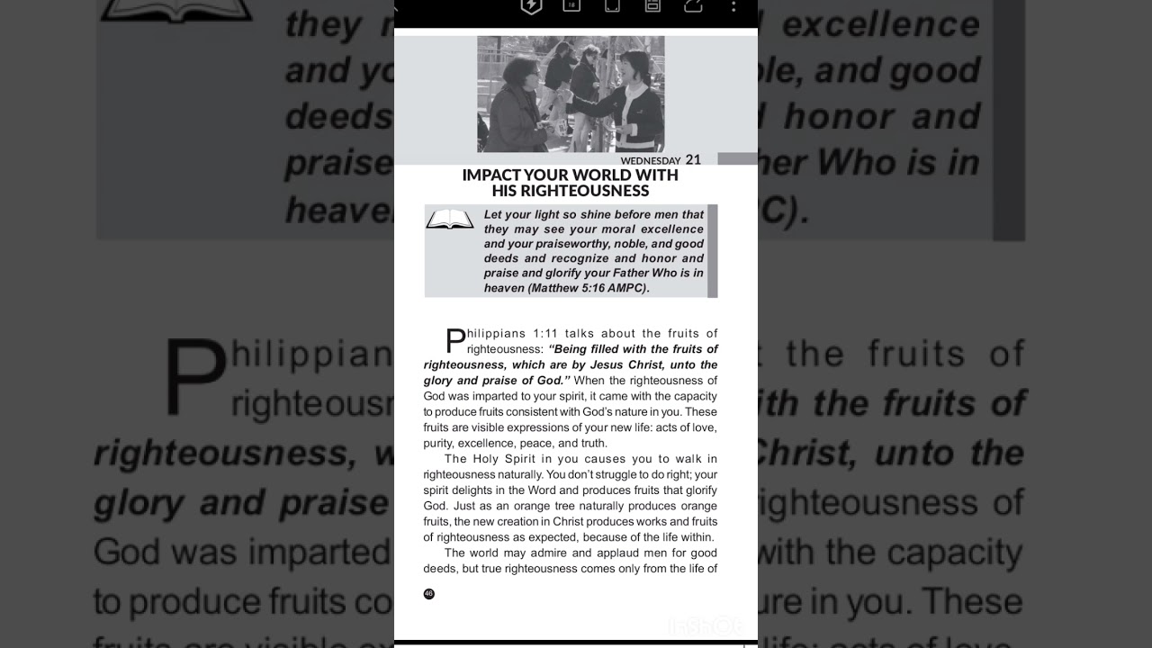 RHAPSODY// IMPACT YOUR WORLD WITH HIS RIGHTEOUSNESS// 21ST OF JANUARY, 2026. #rhapsodyofrealities 