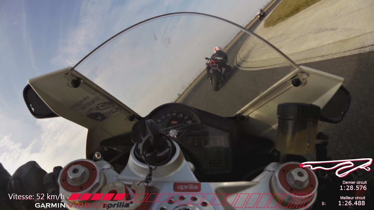 Ducati 899 panigale VS Aprilia RSV4 R - Garmin Virb Elite