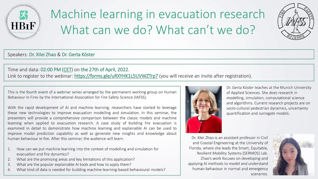 HBiF IAFSS W4 - Machine learning in evacuation research - What can and cannot we do?