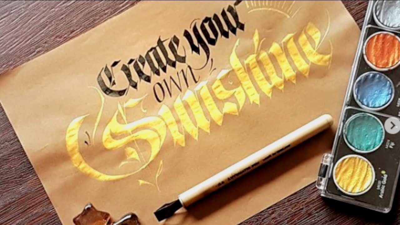 SUPER SATISFYING VIDEO (AWESOME BROAD EDGE NIB CALLIGRAPHY)