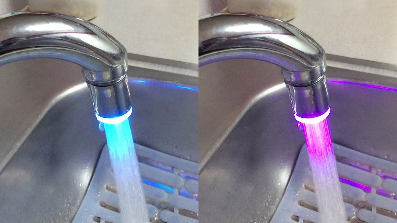 DealPeak 7 Colors LED Lights Tap (Faucet) for Kitchen and Bathroom