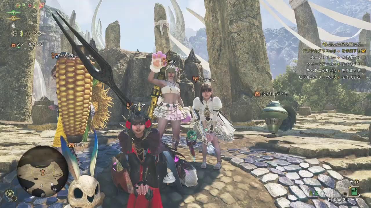 マリアのモンハンワイルズ参加型♪やっていくよ♪色々な武器を使っていく～✨1時間半予定です❗