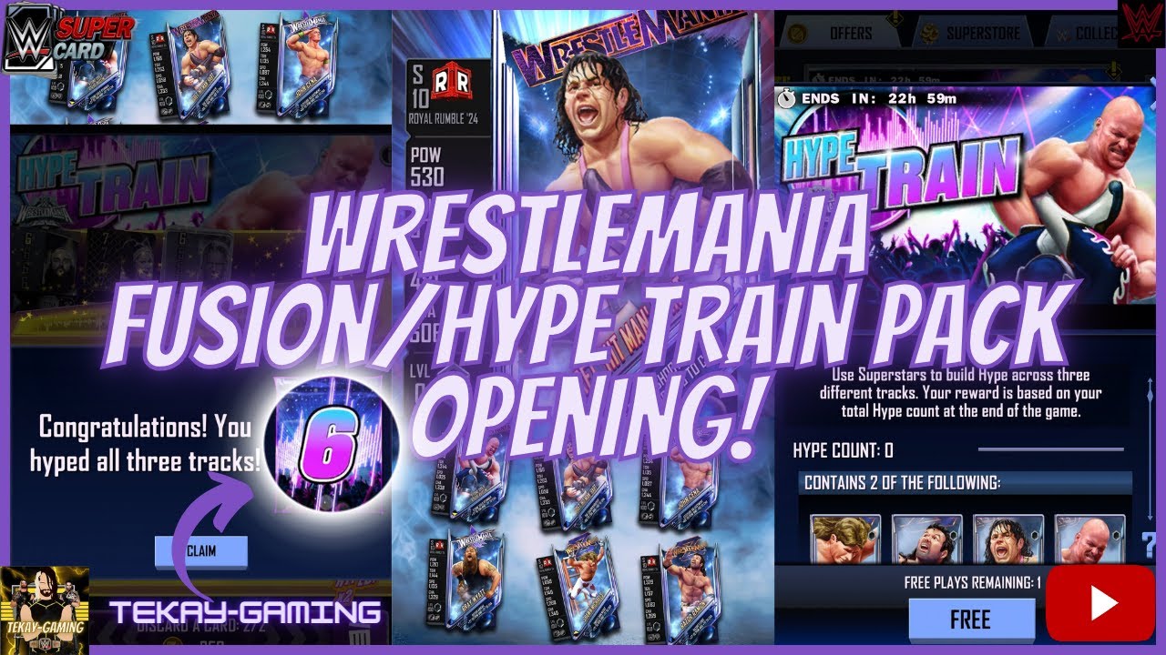 NEW WRESTLEMANIA FUSIONS PACK OPENING! + HYPE TRAIN PACK OPENING! WWE Supercard S10