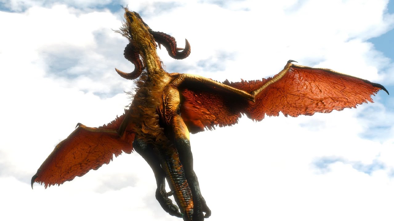 Witcher 3: Royal Wyvern Boss Fight (Hard Mode) (4K 60fps)