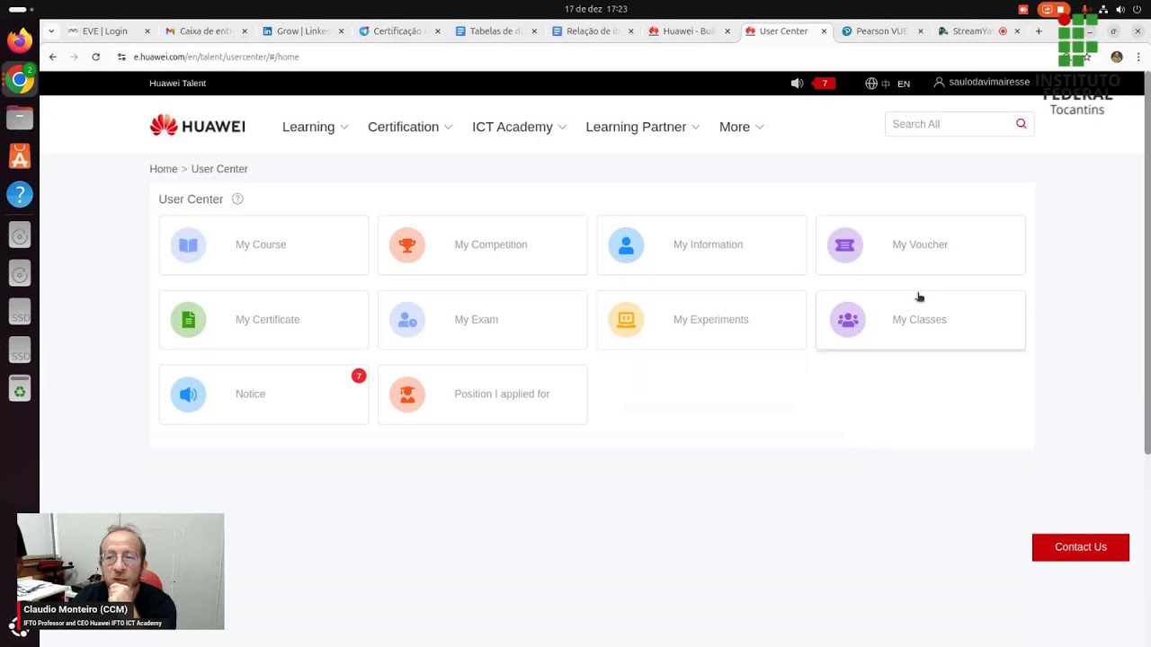 Agendamento de exame de certificação Huawei