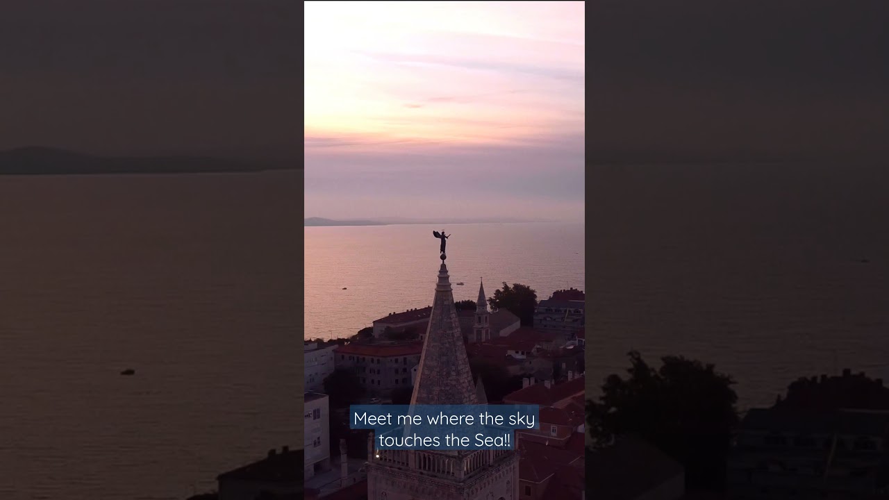 Watching the best sunset in Zadar! #shorts #ytshorts #sunset #drone
