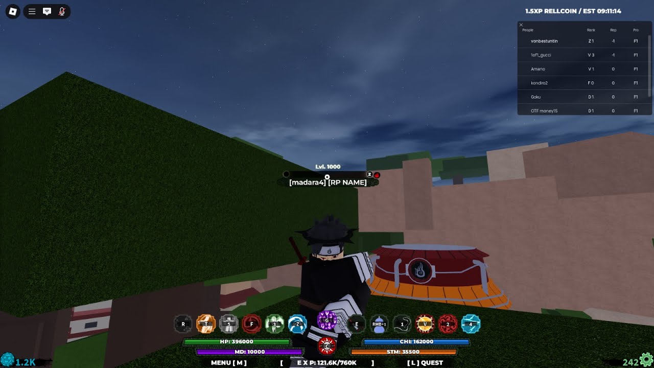 Running 1v1's (shindo life)