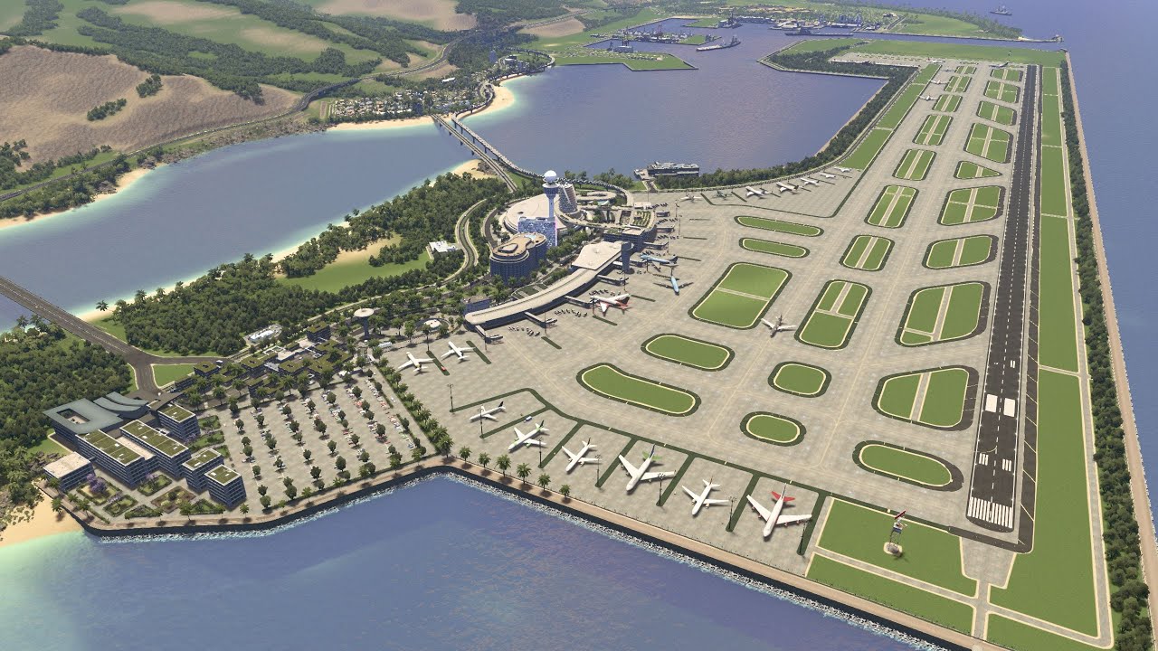 Cities:Skylines - Huahine - Cinematic 4 - Updated Airport & Tram Depot