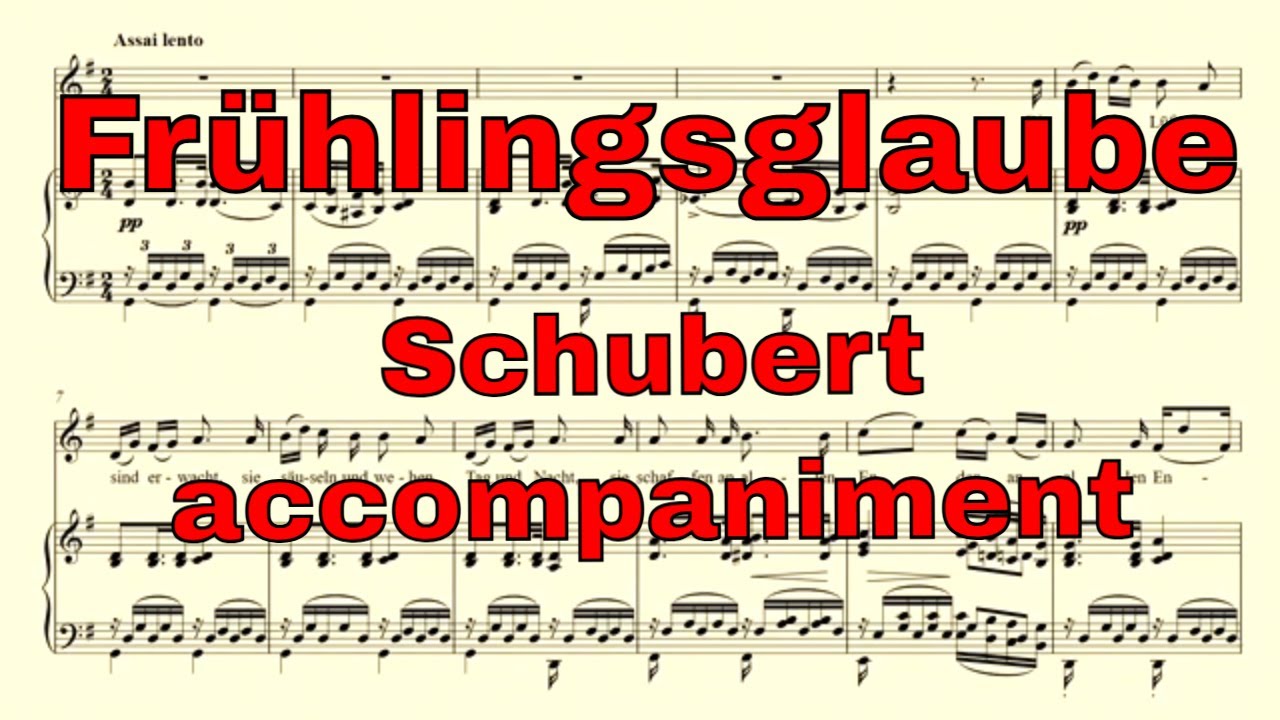 Frühlingsglaube - Schubert - accompaniment in G major