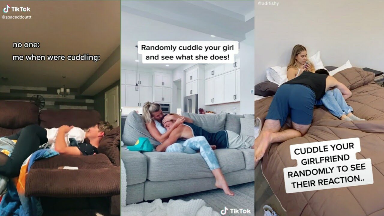 Abusive Boyfriend Prank on Sister and Randomly cuddle your girl Tiktok Compilation