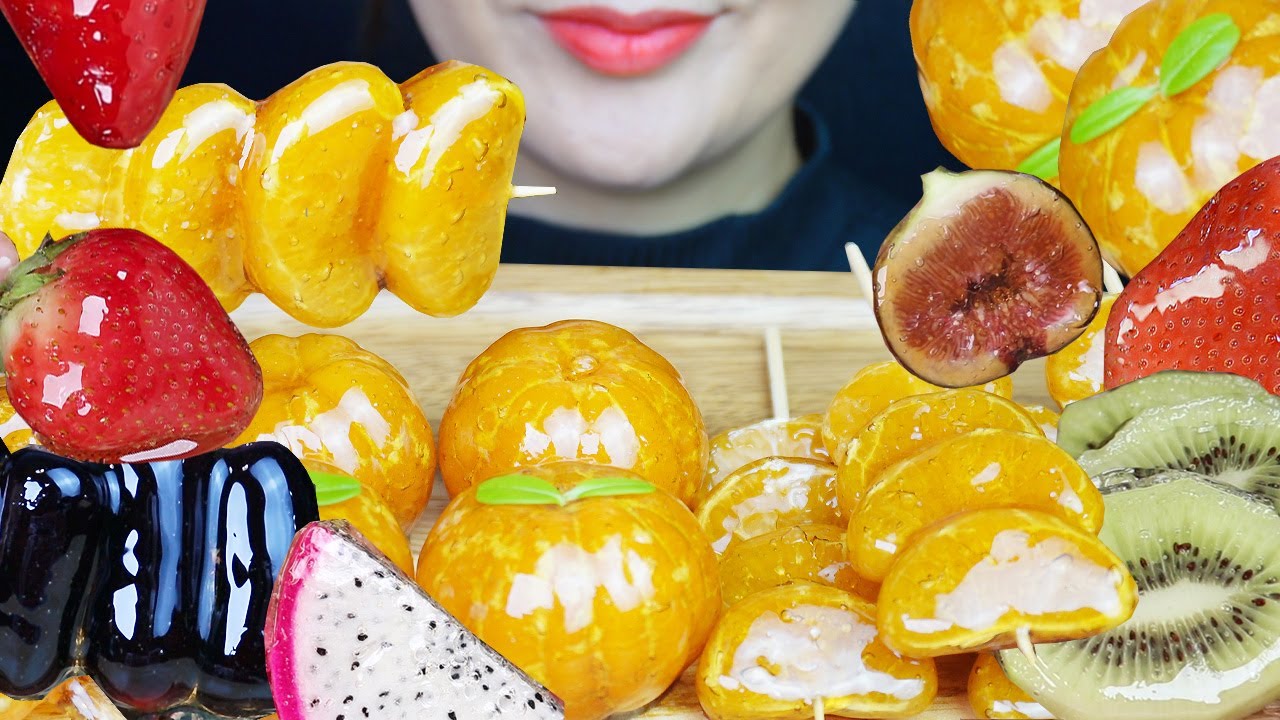 여러가지 탕후루 먹방 모음🍓🍅🥝🍇🍊 Tanghulu ASMR  Candied Fruits  Mukbang Kẹo trái cây フルーツ飴