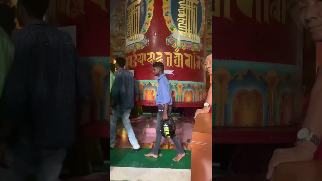 Holy Tibetan Buddhist prayer wheels.
