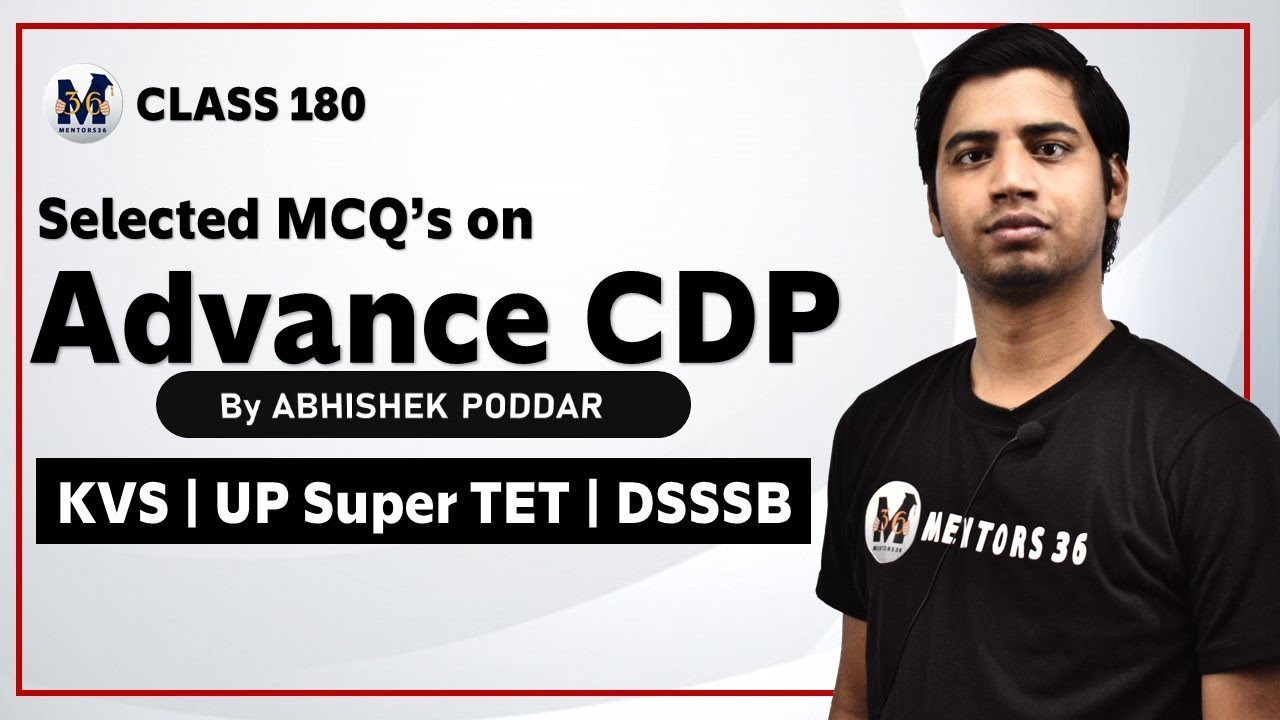 Advance CDP MCQ - Class 180 | KVS UPTET CTET MPTET DSSSB Super TET