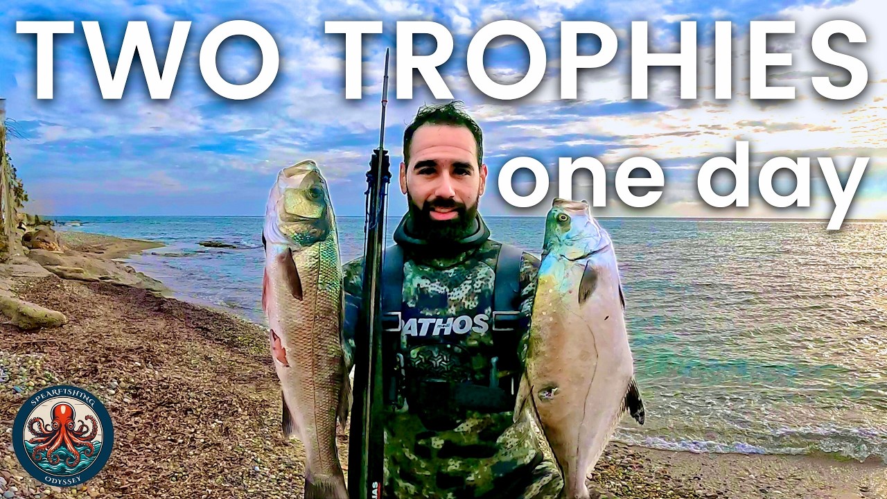 🔱 From Seabass to My First Ever Leerfish! | Two Trophy Fish in Shallow Spearfishing 🏆
