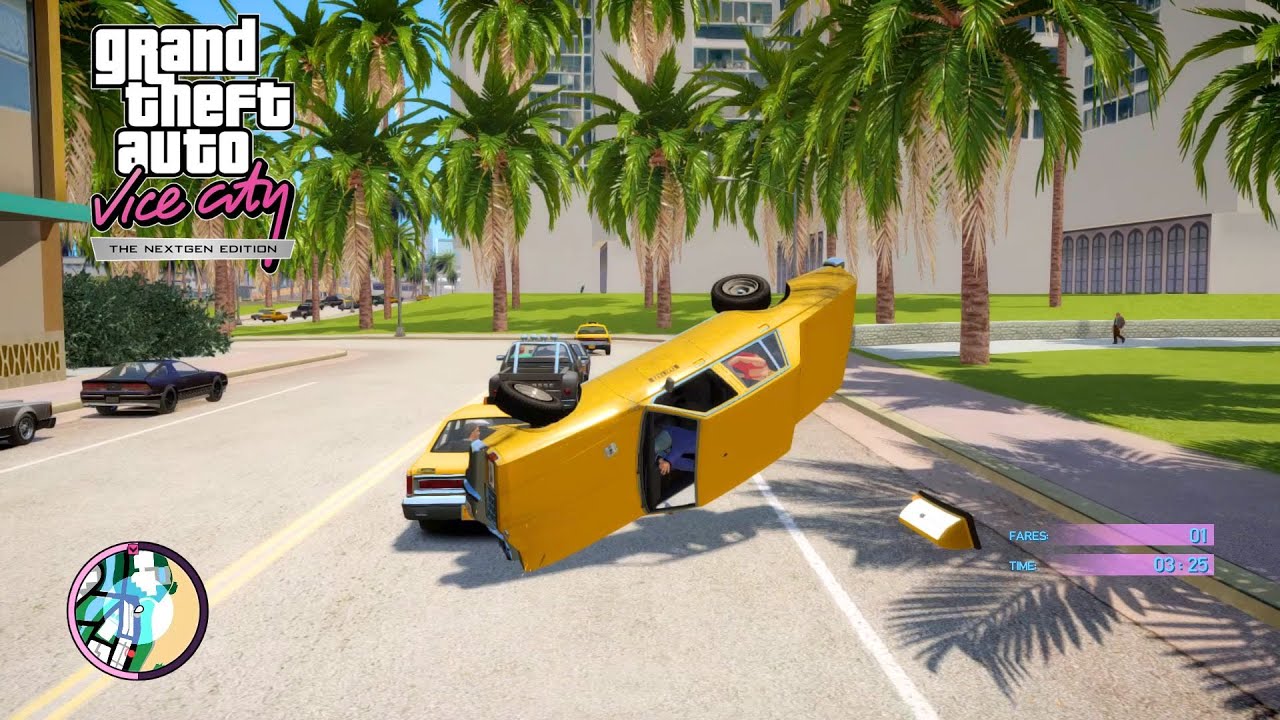 Crazy Taxi in GTA Vice City Next Gen Edition
