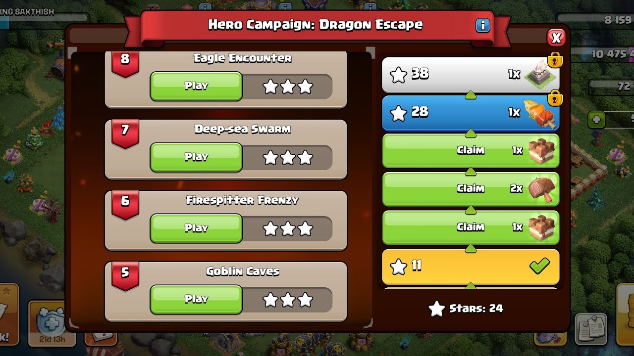 Hero champion Dragon Escape challenge 5 - 8 Tutorial 