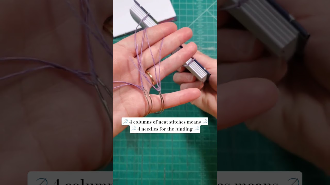 Four Curved Needles for a Binding?! 🤯 Coptic Binding with Multiple Needles #bookbinding #bookbinder