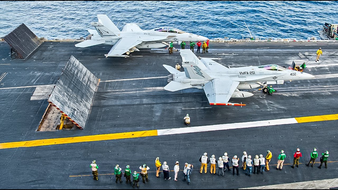 U.S. Navy &bull; Sailors in Action During Intense Flight Deck Operations