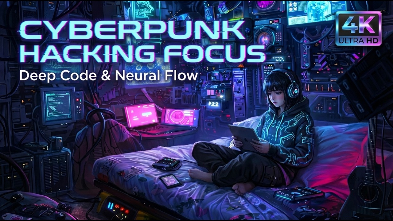 Cyberpunk Hacking Focus — Deep Code & Neural Flow 💻🌆⚡