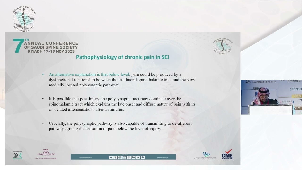 Pain Management in Spinal Cord Injury by Dr. Ghassan Hussain Hakeem