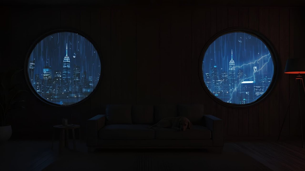 Ultimate Thunderstorm Sounds | Heavy Rain on Windows in Cozy Night Room