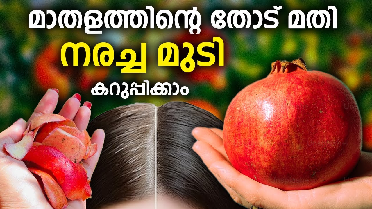 മാതളനരങ്ങായുടെ തൊലി കളയല്ലേ നരച്ച മുടി കറുപ്പിക്കാൻ ഇതു മതി|100%Natural Hair Dye
