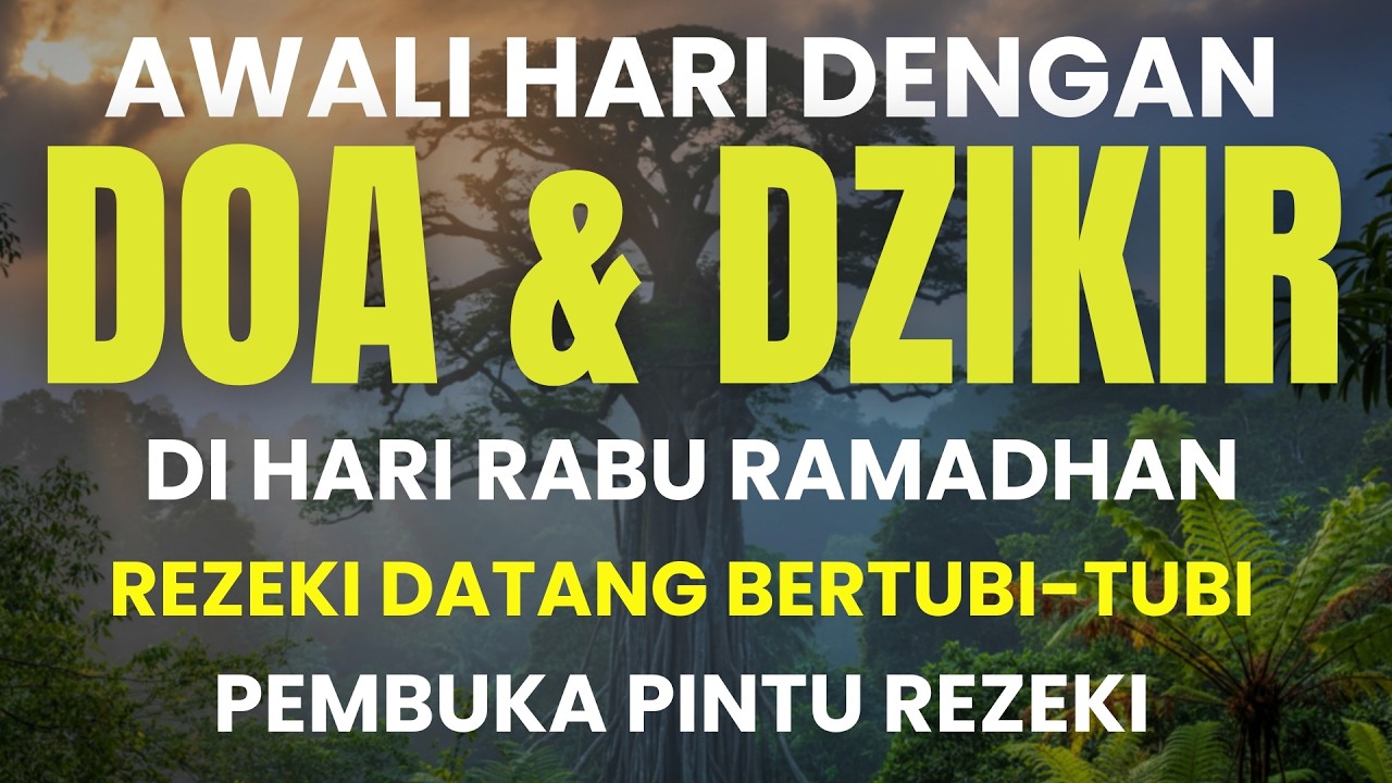 DZIKIR & DOA HARI RABU RAMADHAN SESUAI SUNNAH RASUL I DZIKIR PEMBUKA REZEKI I AL MATSURAT MERDU