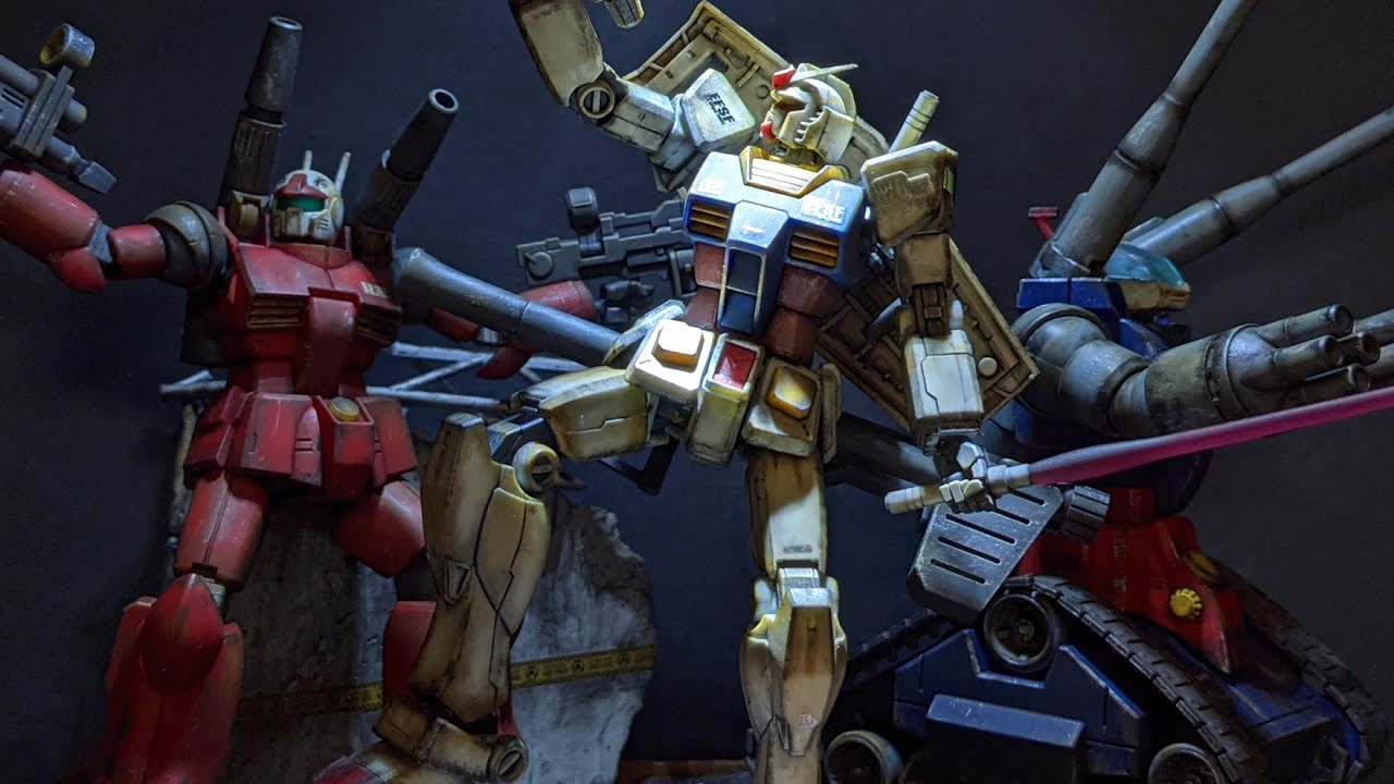 初心者必見！！840円のガンプラをカッコよくする動画　gunpla　diorama　【ガンプラ兄妹】