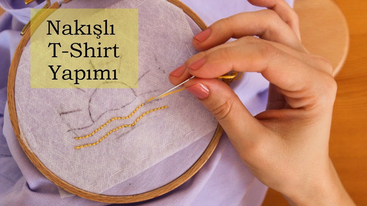 T-Shirt Üzerine Nakış Nasıl Yapılır? DIY/ T-Shirt Süsleme -Easy Embroidered T-Shirt