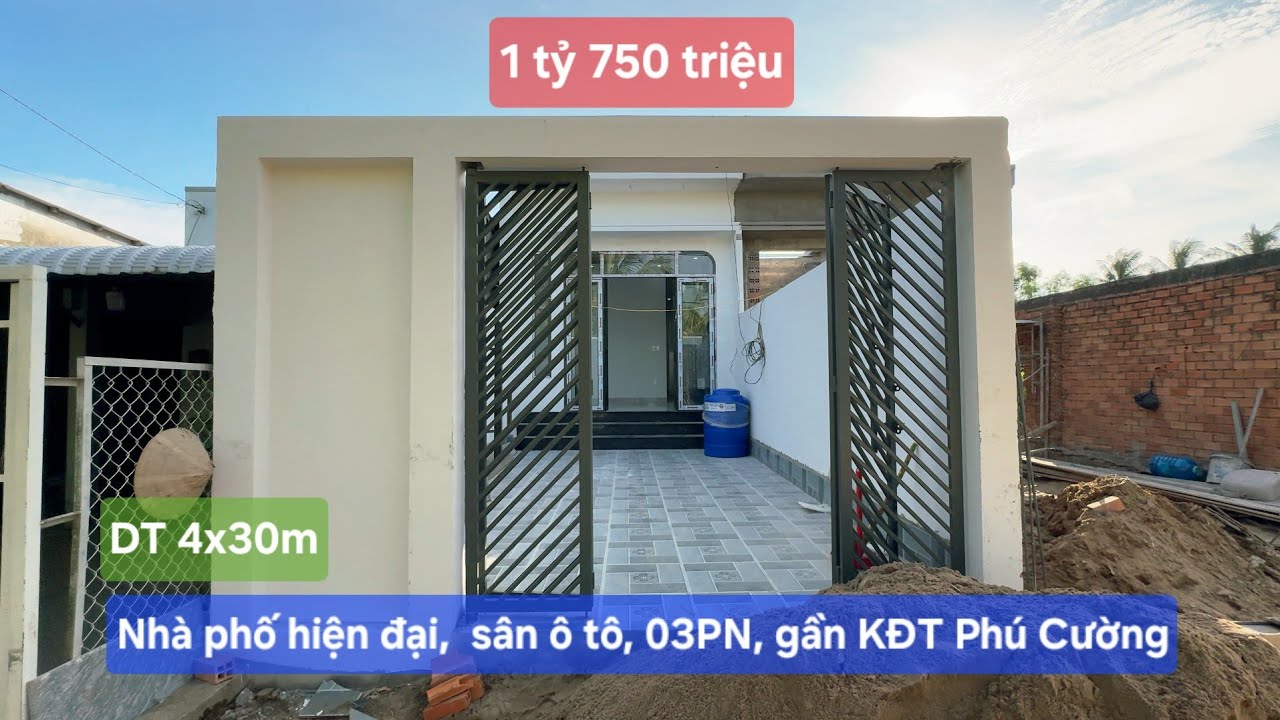 Nhà phố hiện đại, DT 4x30m, 03PN, sân đậu ô tô, gần KĐT Phú Cường