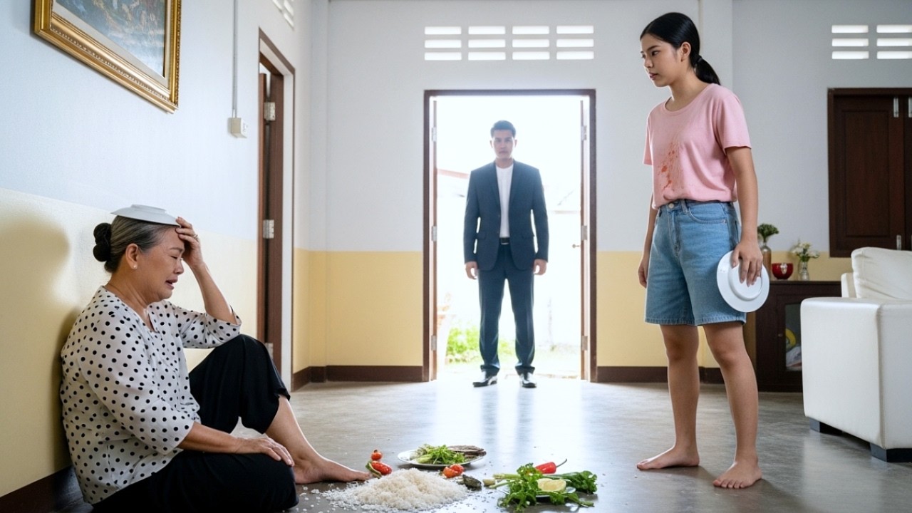 พ่อกลับบ้านเร็วกว่าปกติและช็อกเมื่อเห็นแม่ถูกหลานทำร้าย – ความจริงทำให้เขาร้องไห้