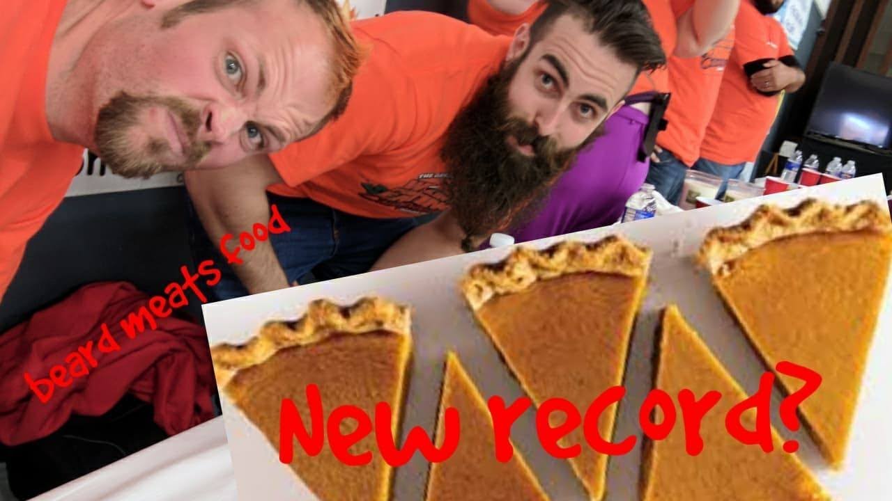 11.5 LBS IN 10 MINS|WORLD PUMPKIN PIE CHAMPIONSHIP| BEARD MEATS FOOD| BUFFALO TRIP PT1