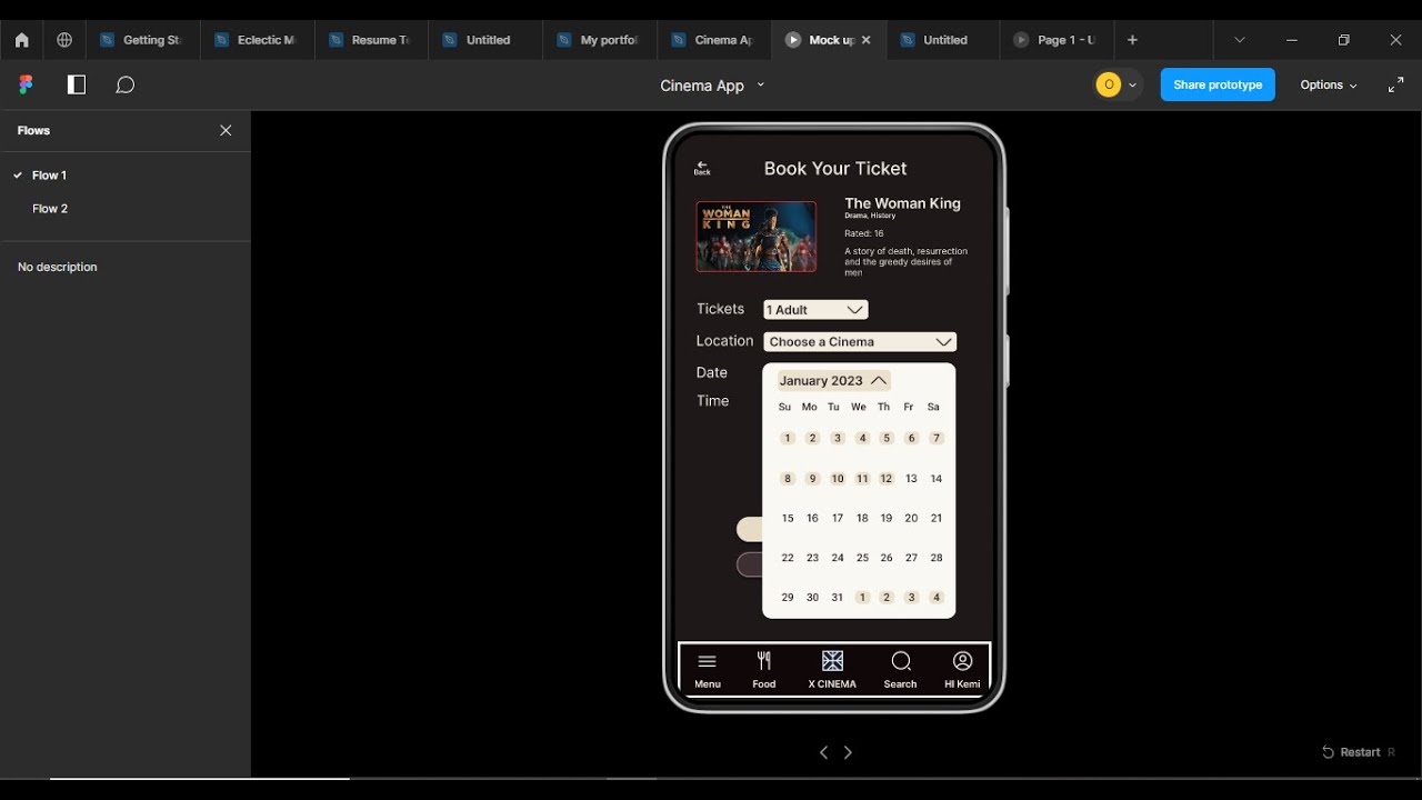 Tutorial on how to Create and Prototype the Date picker component for Calendar dropdown on Figma