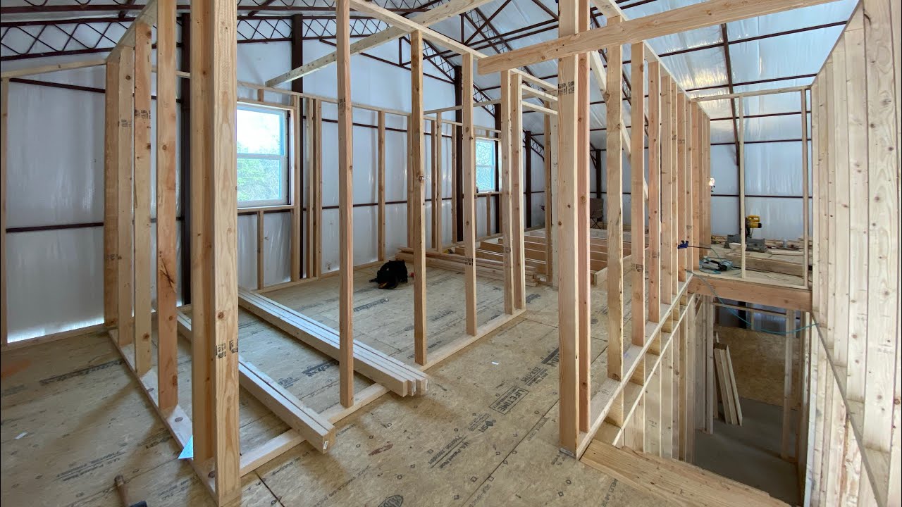 40 x 60 Metal building | DIY 2nd floor framing pt. 2