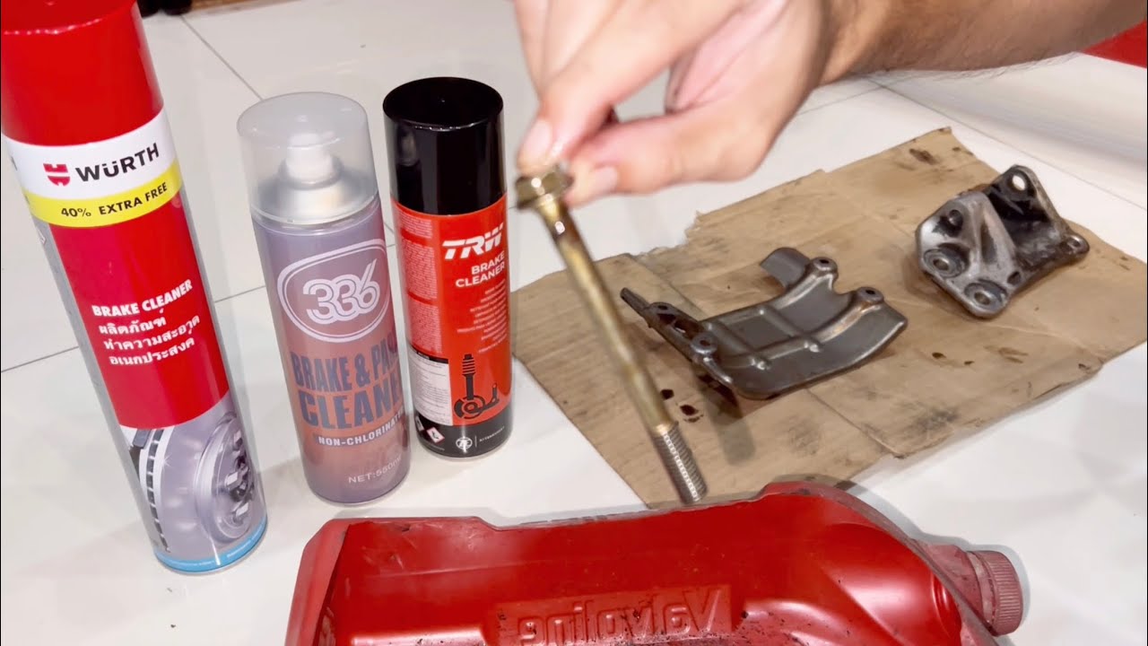 เปรียบเทียบประสิทธิภาพของน้ำยา Brake & Parts Cleaner (Wurth, 336 และ TRW)