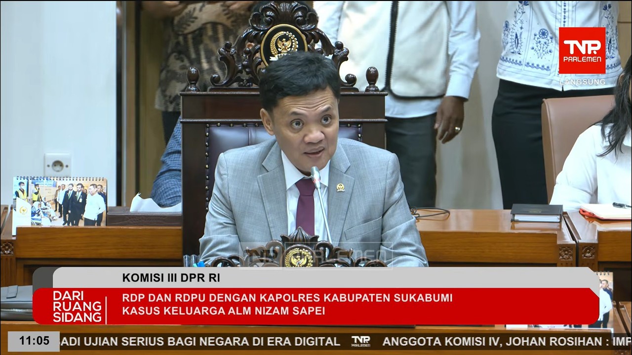LIVE: KOMISI III DPR RI RDP DAN RDPU DENGAN KAPOLRES KABUPATEN SUKABUMI KELUARGA ALM NIZAM SAPEI