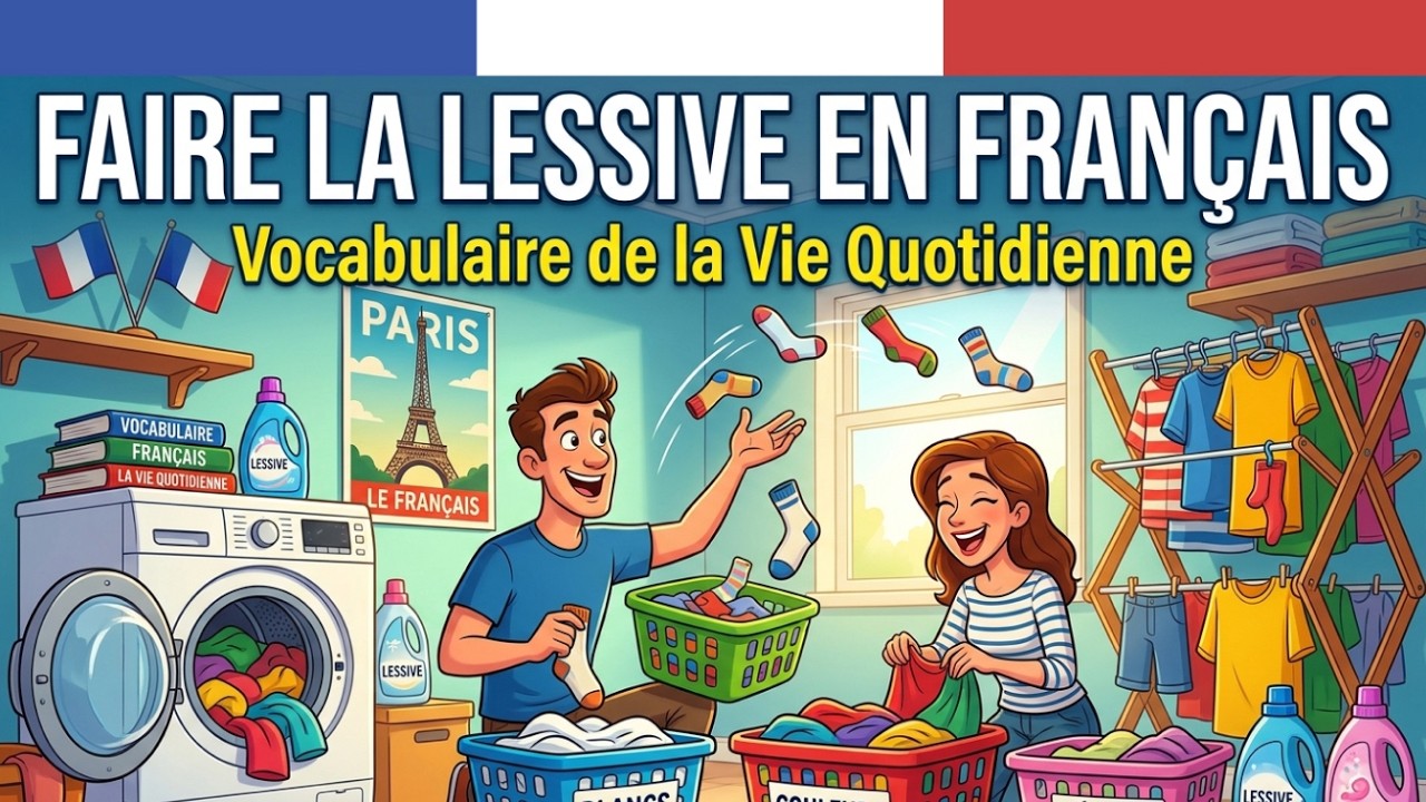 Apprendre le Français Podcast: Faire la lessive ensemble | Compréhension Orale en Français