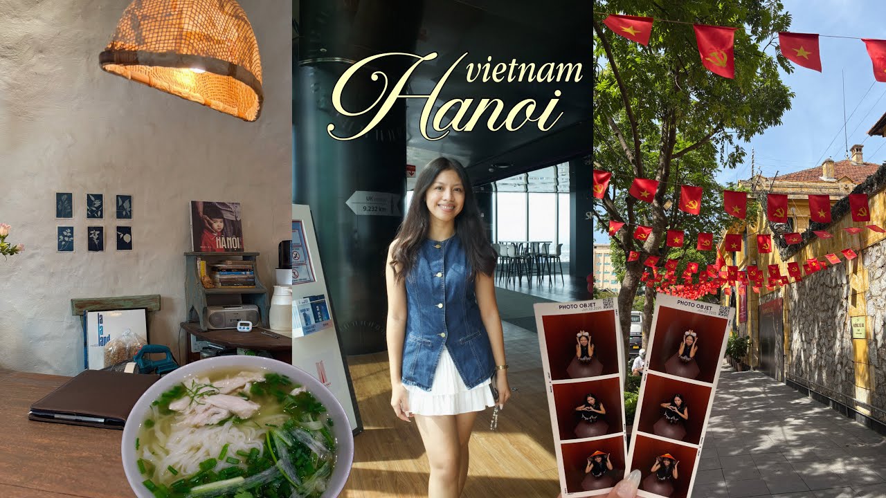Hanoi Vietnam Vlog 🇻🇳 food, coffee and must-visit places! 🚂