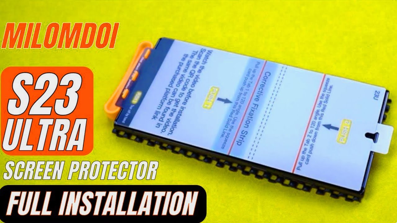 Milomdoi Samsung Galaxy S23 Ultra Screen Protector Not Glass full installation in 2026
