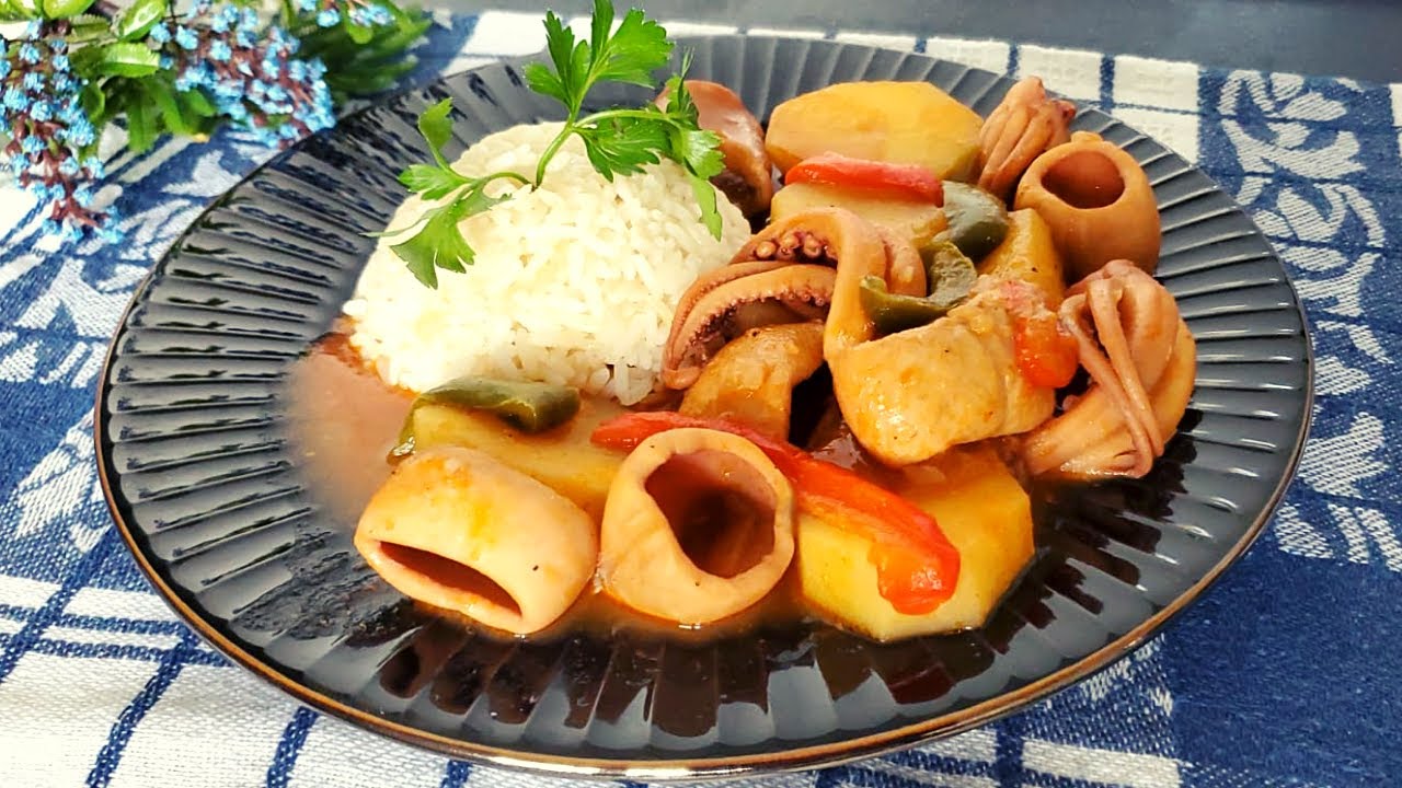 COMO FAZER CALDEIRADA DE LULAS | receita simples e fácil | #daldeirada  #lulas #receitafacil